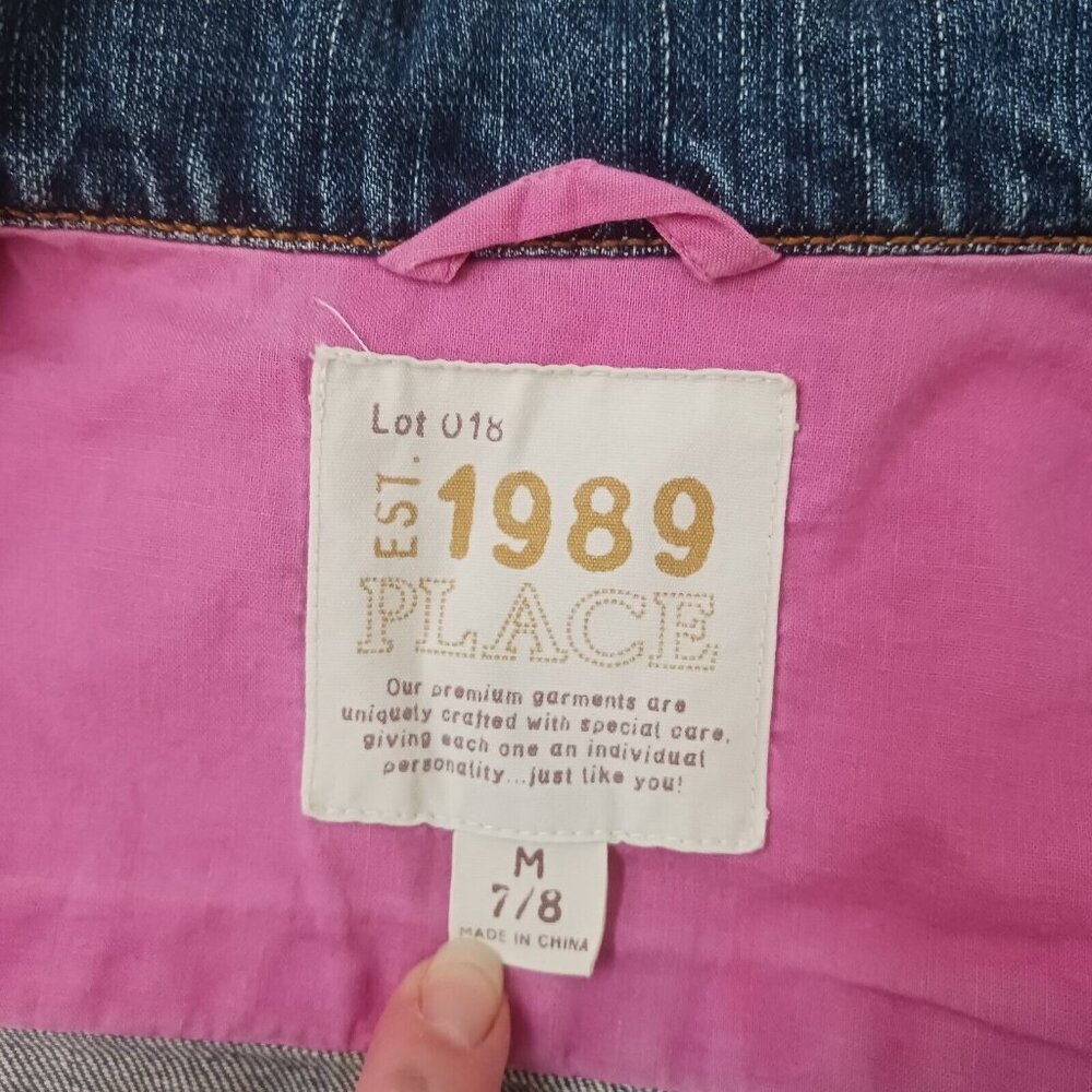The Children's Place Girls Medium 7/8 Denim Jean Jacket Embellished - Picture 6 of 7
